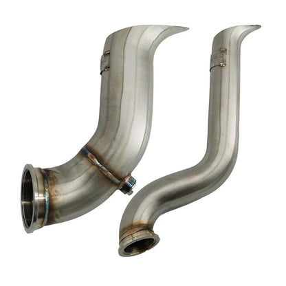 BULL BOOST H-Series Tear Drop Hood Exit Up Pipe / Dump Tube (Top Mount Turbo Setup)