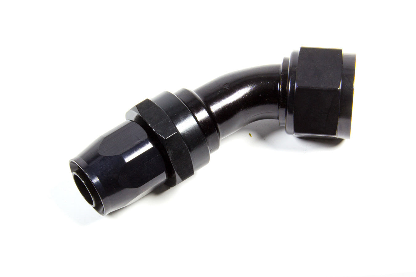 Hose Fitting #16 45 Deg. to #12 Hose Black