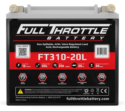 Full Throttle FT310-20L AGM Battery