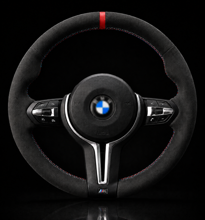 BMW F-Series Alcantara Suede Steering Wheel Cover DIY (Red Stripe)
