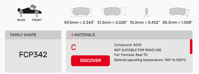 Ferodo FCP0342 Brake Pads