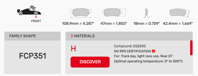 Ferodo FCP0351 Brake Pads