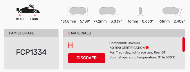 Ferodo FCP1334 Brake Pads