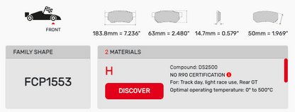 Ferodo FCP1553 Brake Pads