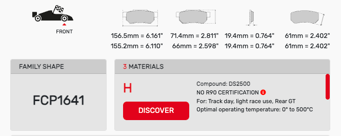 Ferodo FCP1641 Brake Pads