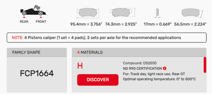 Ferodo FCP1664 Brake Pads