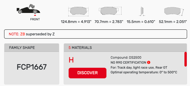 Ferodo FCP1667 Brake Pads