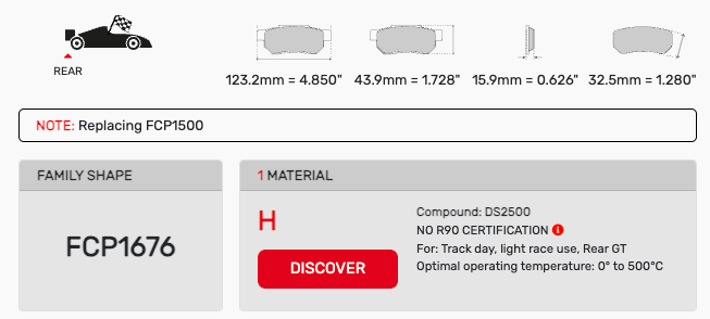 Ferodo FCP1676 Brake Pads