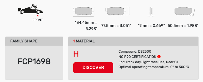 Ferodo FCP1698 Brake Pads