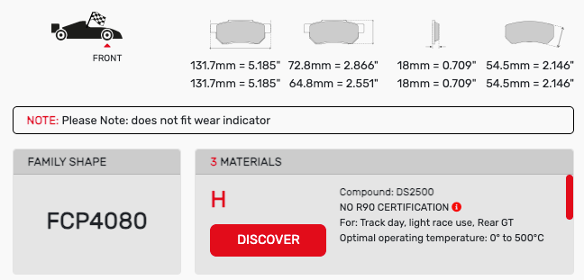Ferodo FCP4080 Brake Pads