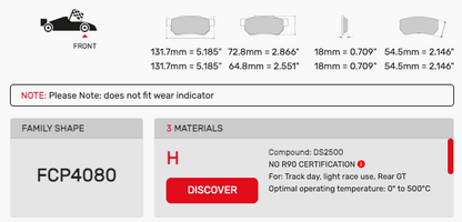 Ferodo FCP4080 Brake Pads