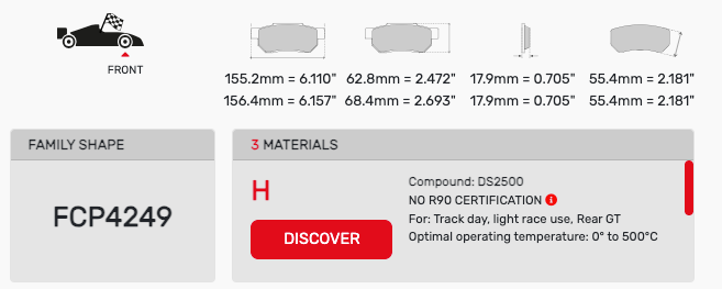 Ferodo FCP4249 Brake Pads