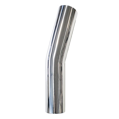 2.500" 16ga 15° Mandrel Bend - (3.750" CLR / 6.000" Legs) - Polished OD - 304 Stainless