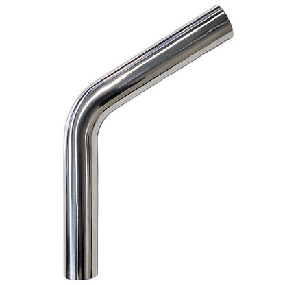 2.250" OD 16ga 60° Mandrel Bend - Polished OD - 6061 Aluminum - (3.375" CLR / 6.000" Legs)