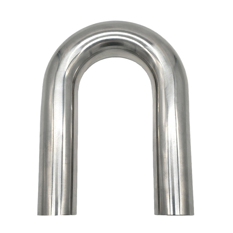 2.250" 16ga 180° Mandrel Bend - (3.375" CLR / 6.000" Legs) - Polished OD - 304 Stainless