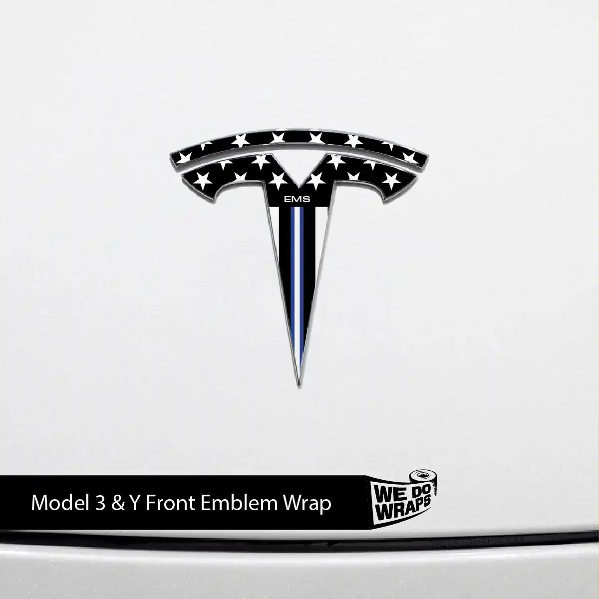 First Responders EMS Tesla Emblem Decals (Front + Back) | Model 3
