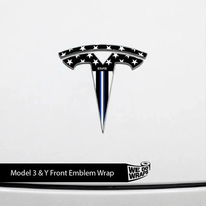 First Responders EMS Tesla Emblem Decals (Front + Back) | Model 3