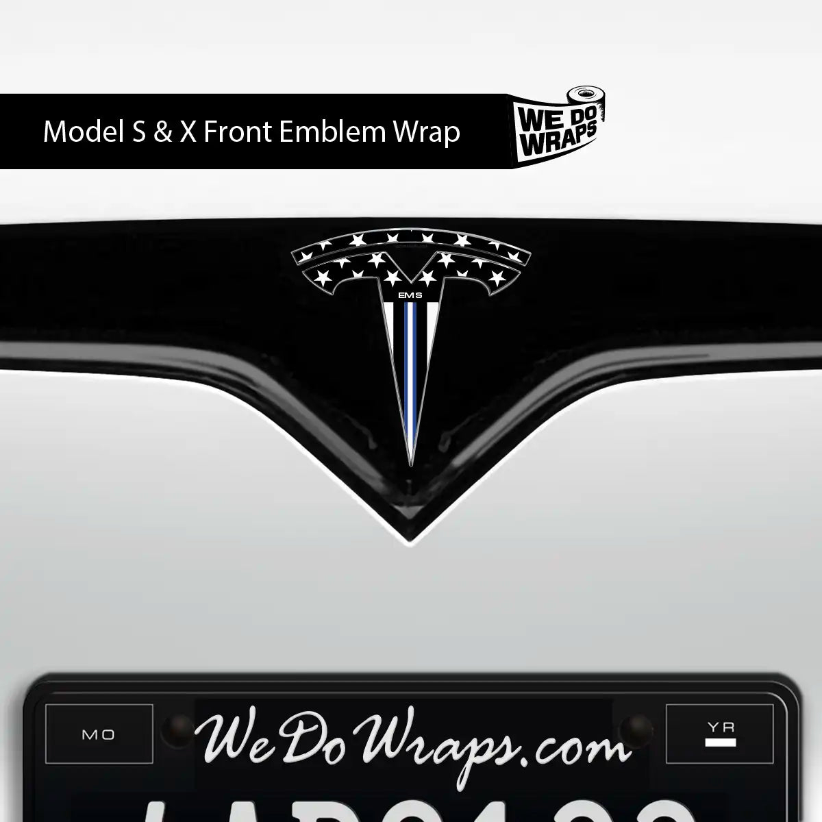 First Responders EMS Tesla Emblem Decals (Front + Back) | Model X