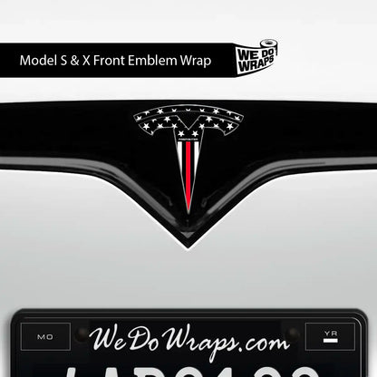 First Responders Firefighter Tesla Emblem Decals (Front + Back) | Model S