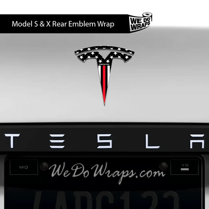 First Responders Firefighter Tesla Emblem Decals (Front + Back) | Model X
