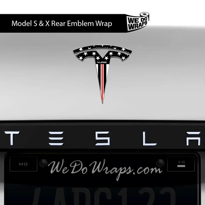 First Responders Nurse Tesla Emblem Decals (Front + Back) | Model X