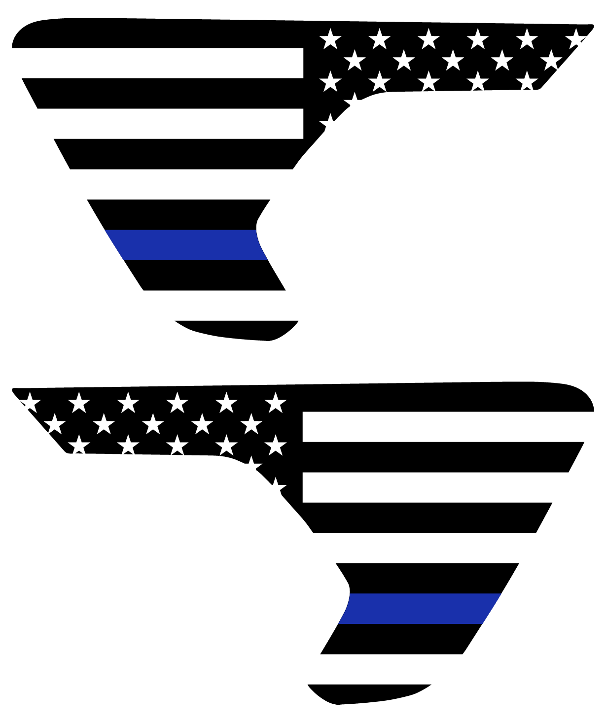 Thin Blue Line Flag Vent Decals