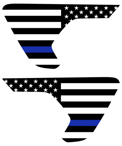Thin Blue Line Flag Vent Decals