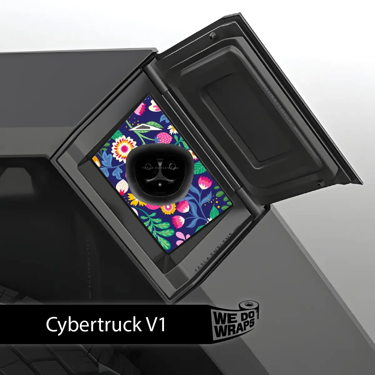 Floral Meadows Tesla Charge Port Wrap | Cybertruck