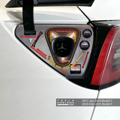 Flux Capacitor Tesla Charge Port Wrap | Model 3