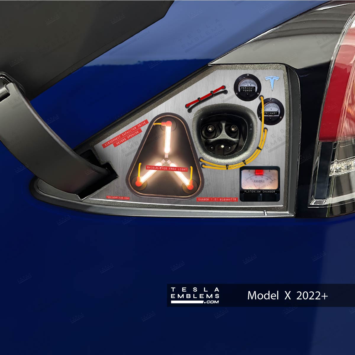 Flux Capacitor Tesla Charge Port Wrap | Model X