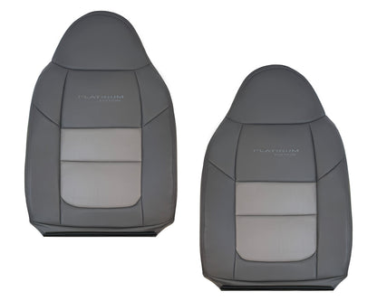 2001 Ford F250 Platinum Edition New Vinyl Replacement Seat Cover in 2-Tone Gray