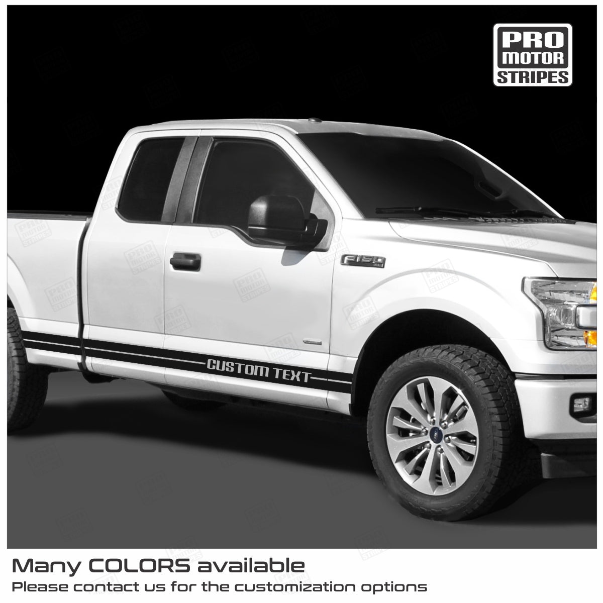 Universal Rocker Side Stripes Decals For Ford F-150