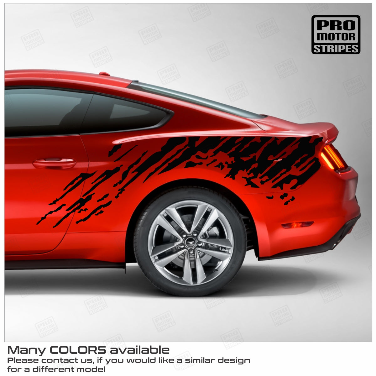 Ford Mustang 2005-2023 Rear Quarter Dirt Splash Side Decals
