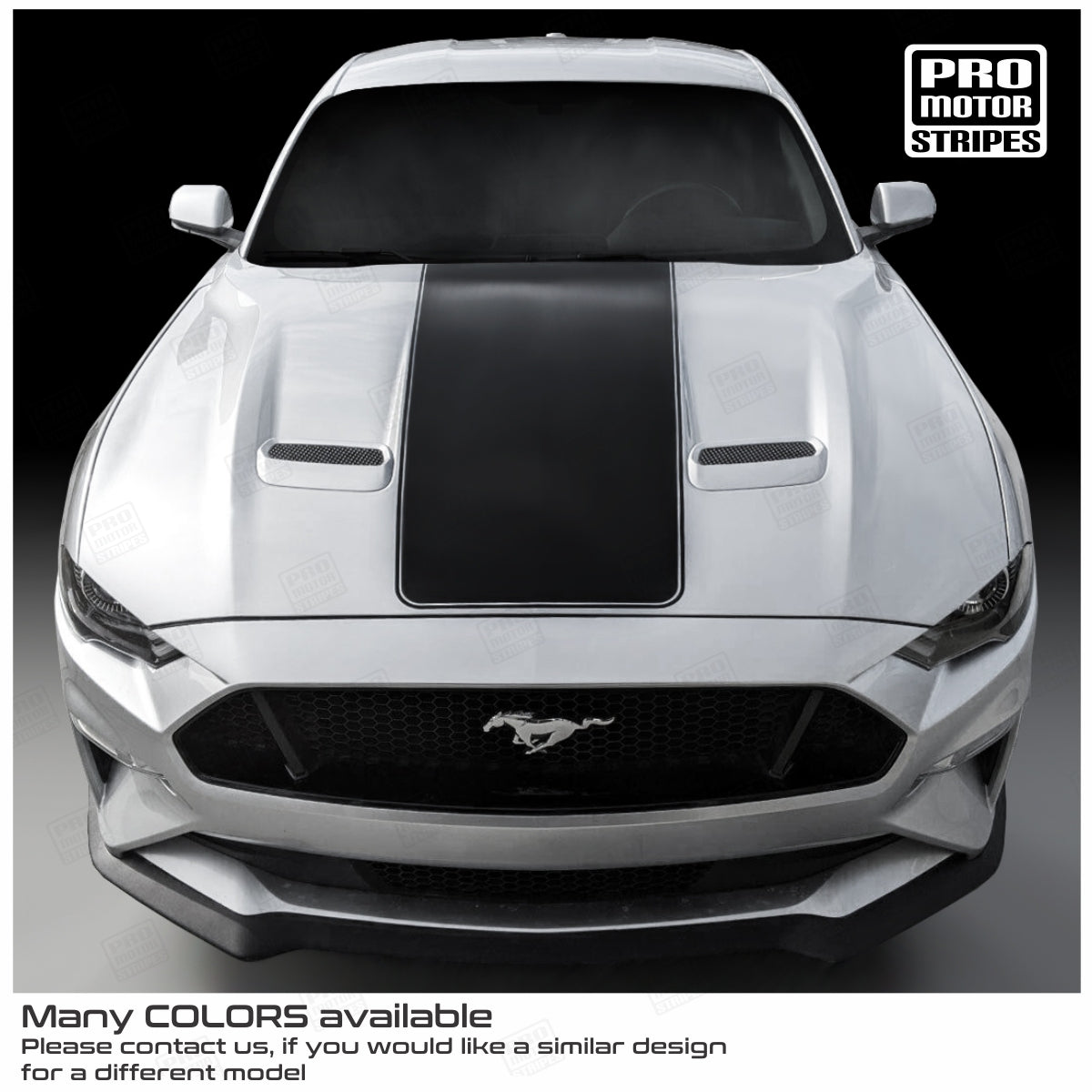 Ford Mustang 2005-2023 Hood Center Accent Stripe Decal
