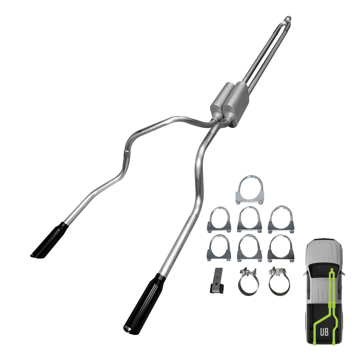 Ford, 2021-2026, 5.0L, Clamp/On - MPI Exhaust Cat-Back Dual Exhaust Kits