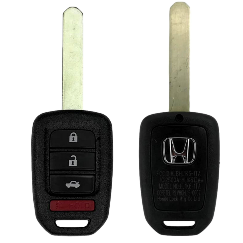 Honda Accord Civic 2016-2020 OEM 4 Button Remote Head Key MLBHLIK6-1TA