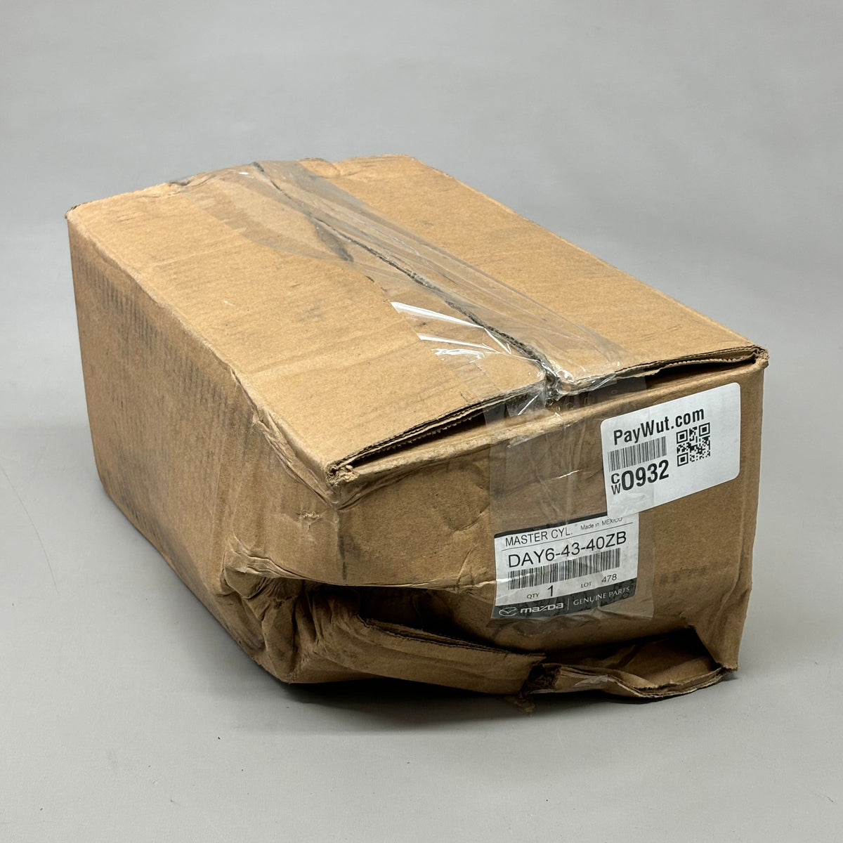 MAZDA OEM Genuine Tandem Master Cyl Silver Clear DAY6-43-40 ZB