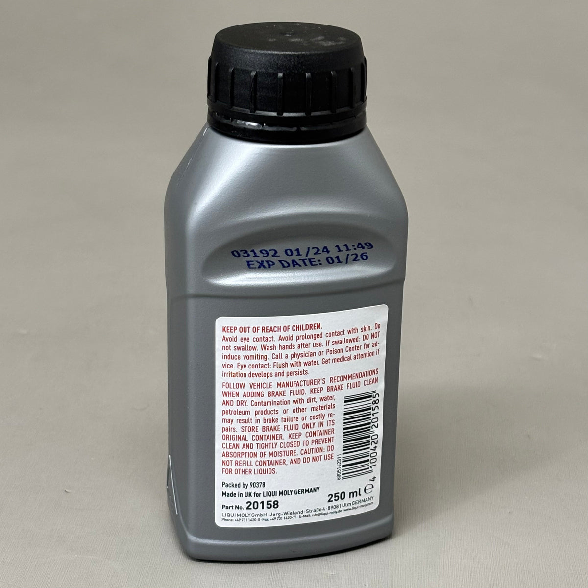 ZA@ LIQUI MOLY 250 ML High Quality Brake Fluid DOT 5.1 3092 A