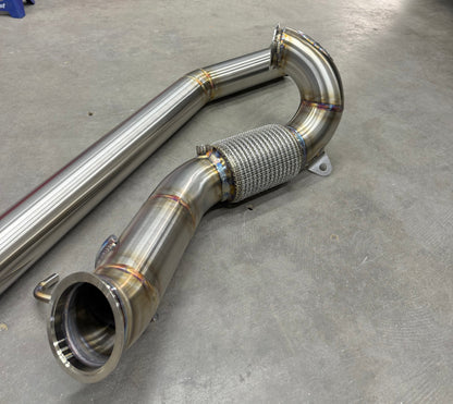 CCdesign Full 3.5" Downpipe MK7/7.5 VW Golf R & 8V/8S Audi A3/S3 AWD