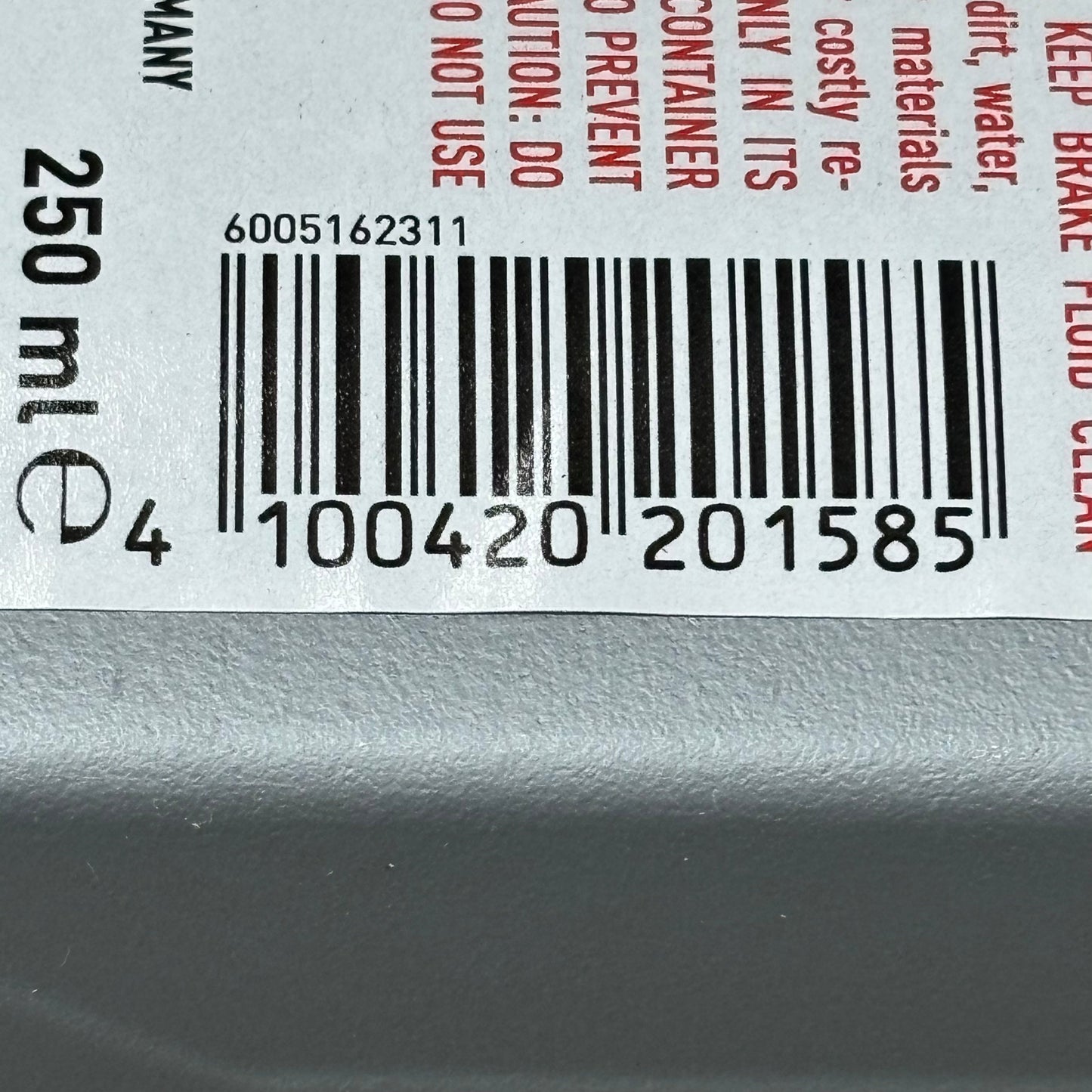 ZA@ LIQUI MOLY 250 ML High Quality Brake Fluid DOT 5.1 3092 A
