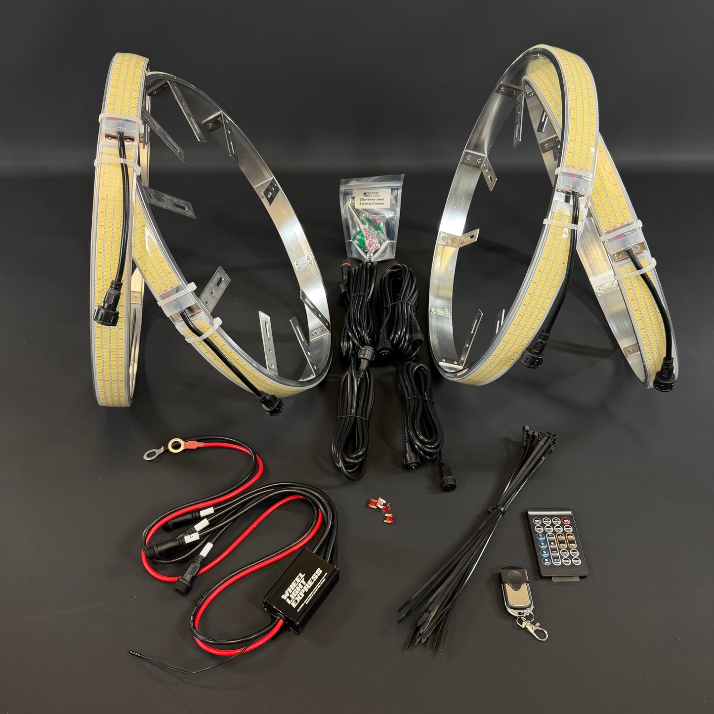 Quad Row White Ultra High Density Wheel Lights