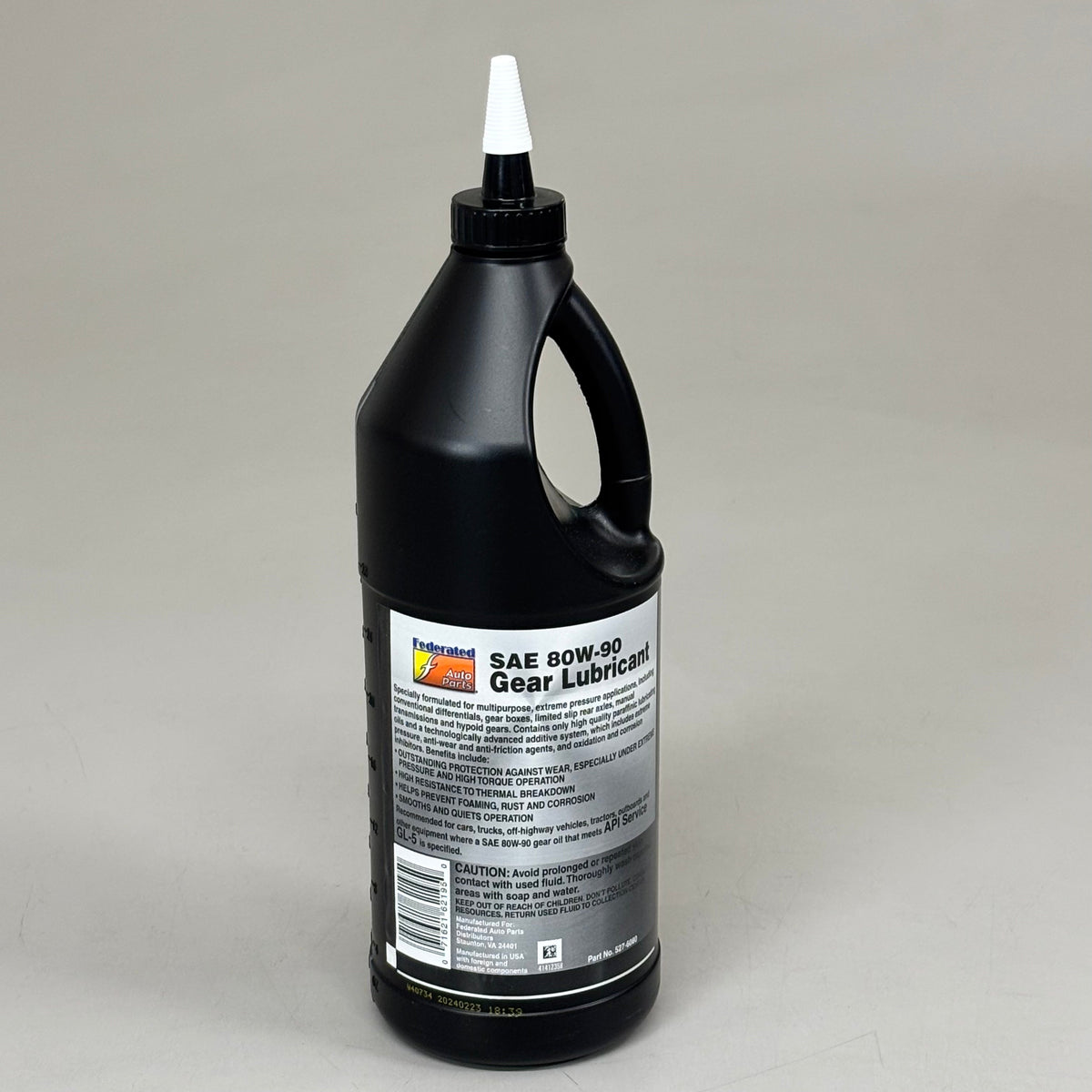FEDERATED (6 PACK, 1 QUART EACH) Heavy Duty SAE 80W-90 Gear Oil  527-6080