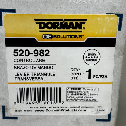 DORMAN Front Passenger Side Lower Reward Control Arm OE Solutions 520-982