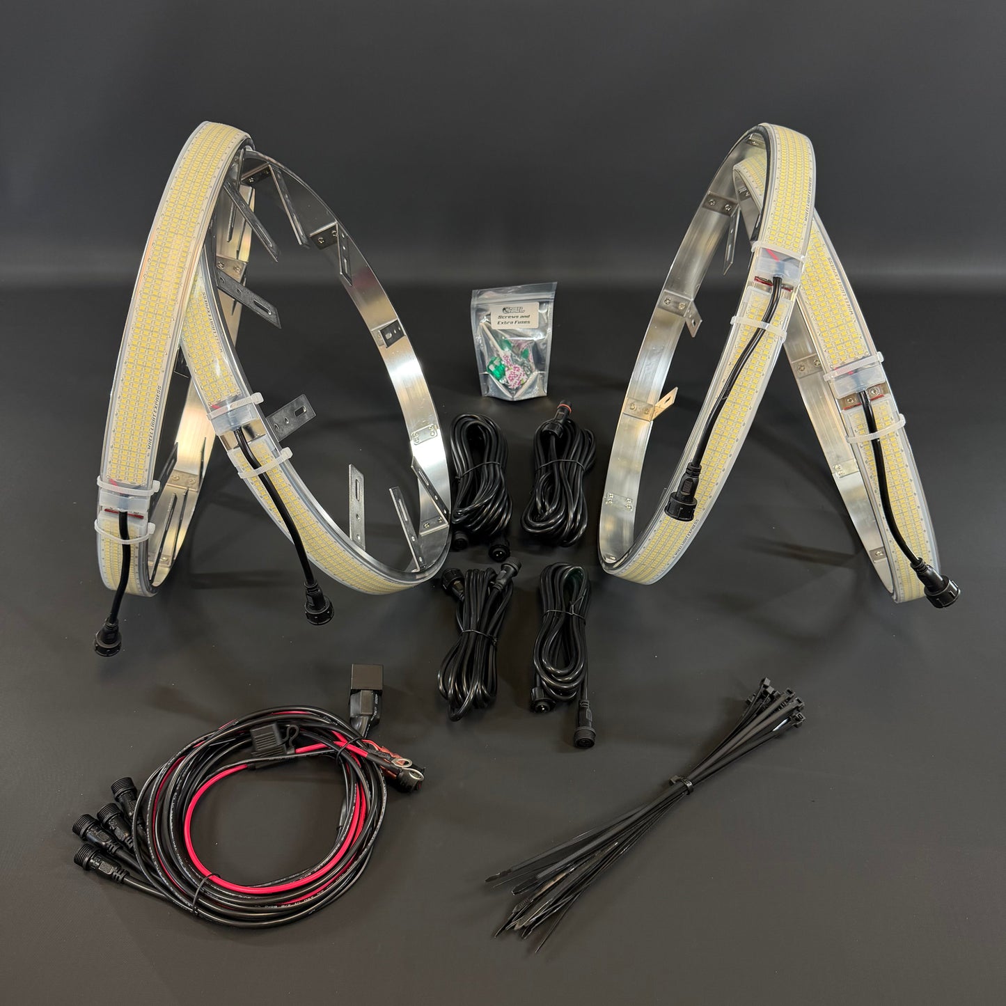 Quad Row White High Density Wheel Lights