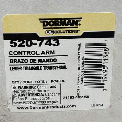 DORMAN Suspension Control Arm & Ball Joint Assembly for BMW 520-743