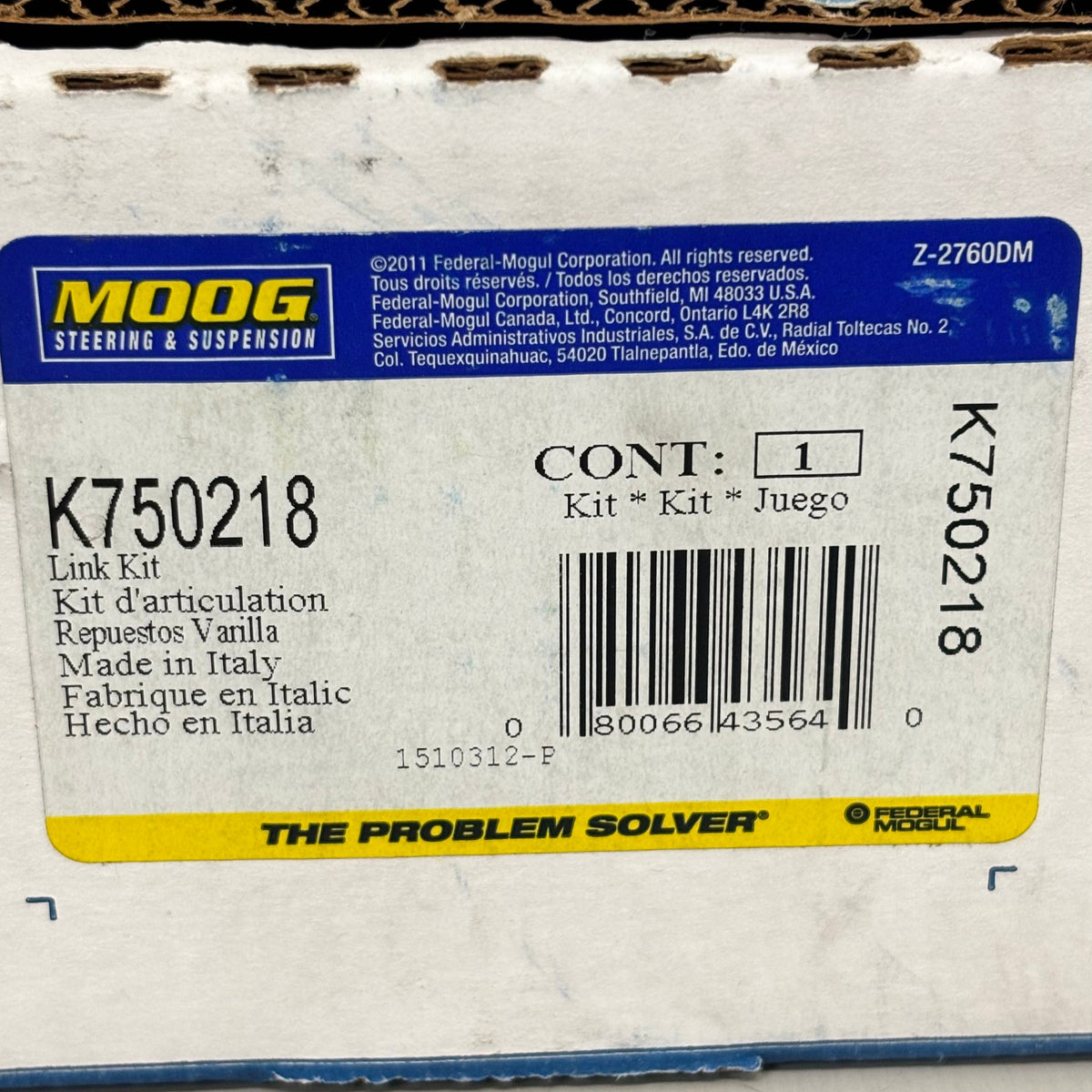 MOOG Front Sway Bar Link Kit Passenger Side For BMW Models K750218