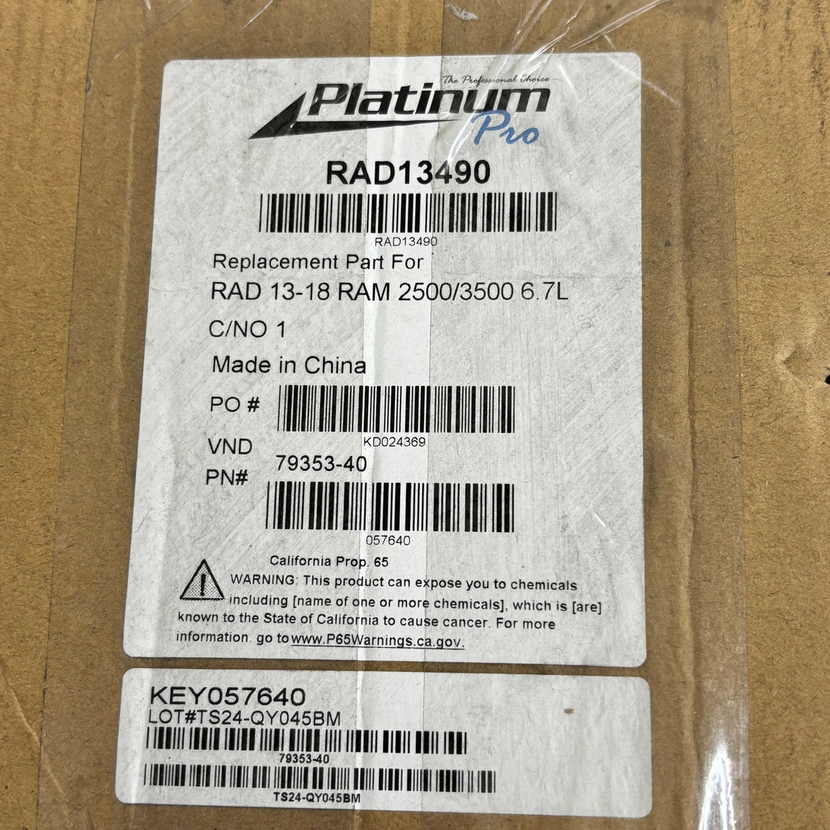 KEYSTONE Radiator fits Dodge Ram 13-18 2500 3500 4500 5500 RAD13490 (New)