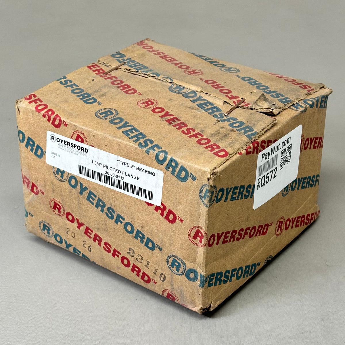 ROYERSFORD Type E Piloted Flange Bearings 1-3/4" Non-Expansion Blue 20-06-0112