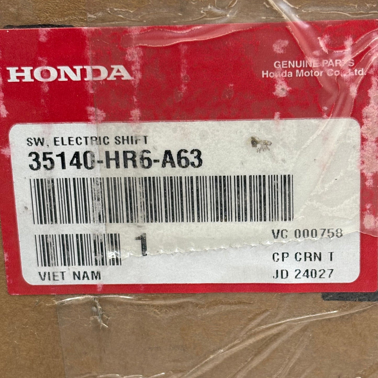 HONDA OEM SW, Electric Shift 35140-HR6-A63