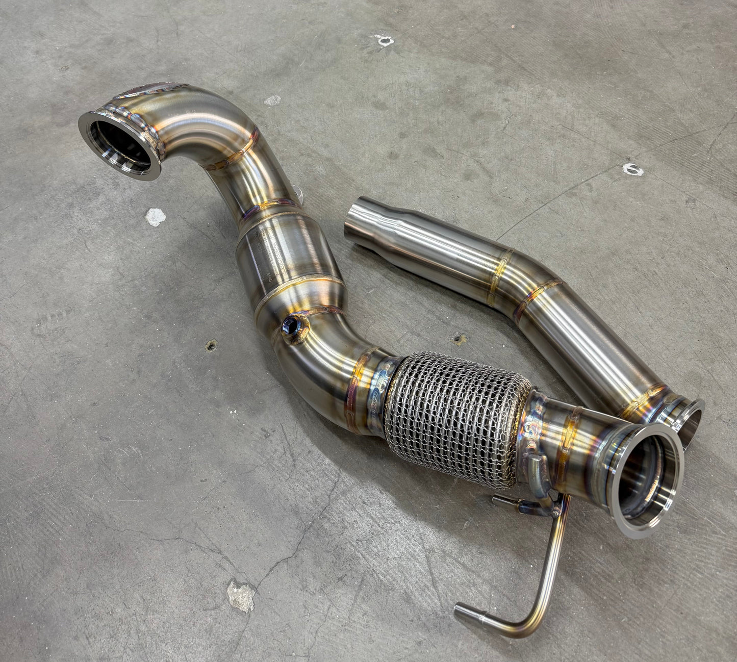 CCdesign 3.5" GESi Catted Downpipe MK7/7.5 VW GTI/Jetta 2.0T & 8V/8S Audi A3 FWD